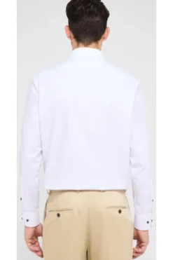 ETERNA Hemd weiss gemustert Comfort Fit Langarm
