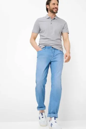 EUREX BY BRAX Denim Five Pocket Jeans bleached blue Regular Fit