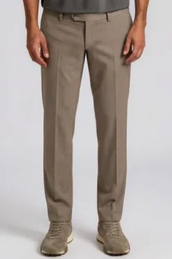 EUREX BY BRAX Flat Front Hose Jan hellbraun Regular Fit