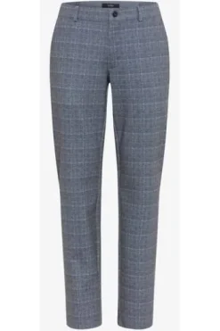 EUREX BY BRAX Jersey Hose Thilo navy check Regular Fit
