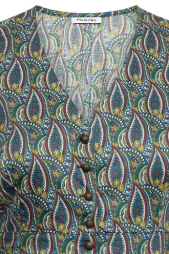 FELICITAS Kleid Karlinda saphir gemustert im floralen Design