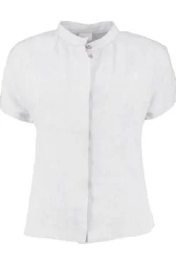FELICITAS Leinen-Bluse weiß 1/2-Arm in hautsympathischer Natur-Qualität