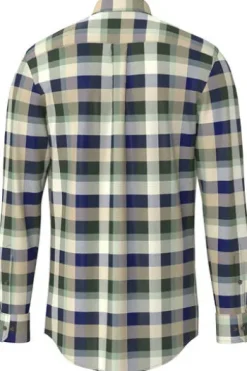FYNCH HATTON Flanell Hemd dark ivy kariert Casual Fit