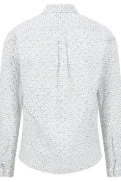 FYNCH HATTON Hemd avocado gemustert Casual Fit