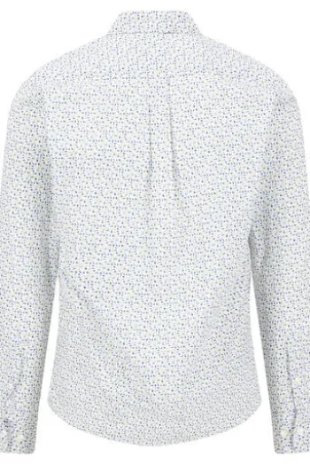 FYNCH HATTON Hemd avocado gemustert Casual Fit