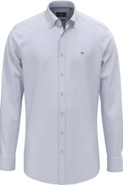 FYNCH HATTON Hemd crystal blue Casual Fit Langarm