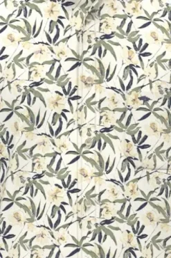 FYNCH HATTON Hemd pale yellow geblümt Casual Fit