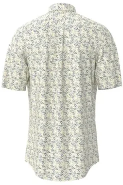 FYNCH HATTON Hemd pale yellow geblümt Casual Fit
