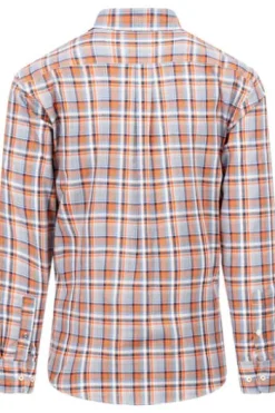 FYNCH HATTON Hemd rot kariert Langarm Button-Down