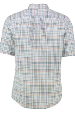 FYNCH HATTON Hemd rot kariert Regular Fit Kurzarm