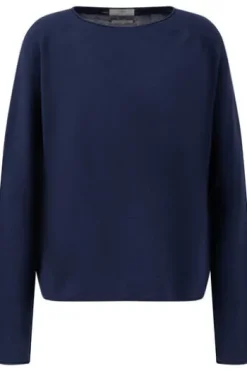FYNCH HATTON Rundhals Pullover Fine Cotton navy