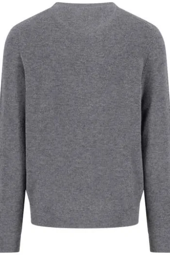 FYNCH HATTON Rundhals Pullover steel Casual Fit