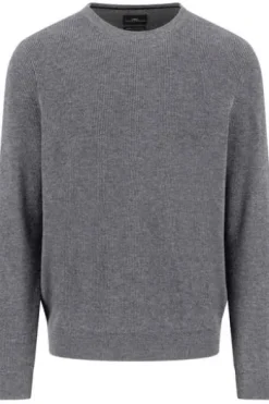 FYNCH HATTON Rundhals Pullover steel Casual Fit