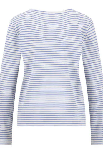 FYNCH HATTON Shirt cornflower blue gestreift Langarm