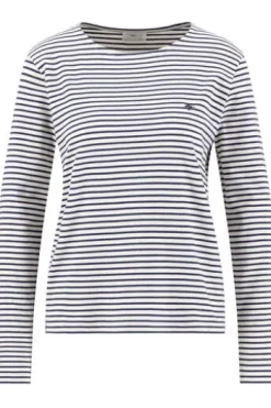 FYNCH HATTON Shirt galaxy blue gestreift Langarm