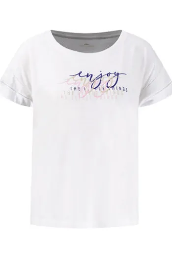 FYNCH HATTON Shirt mit Frontdruck white