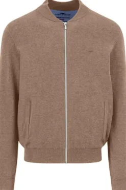 FYNCH HATTON Strickjacke elephant grey Casual Fit