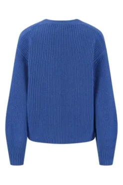 FYNCH HATTON Strickjacke pacific blue im trendigen Rippstrick