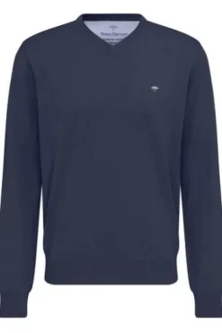 FYNCH HATTON V-Auschnitt Pullover night