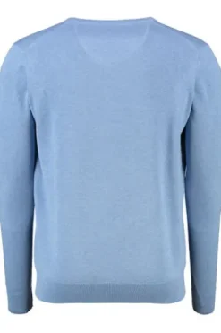 FYNCH HATTON V-Ausschnitt Pullover crystal blue Casual Fit