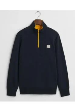 GANT Contrast Half Zip Troyer evening blue