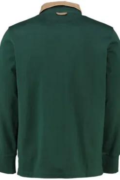 GANT Cord Collar Heavy Polo Shirt tartan green