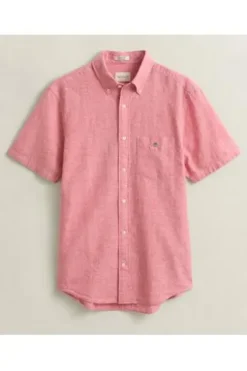 GANT Hemd rose pink Regular Fit Kurzarm