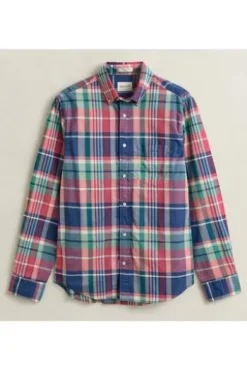 GANT Karo Hemd rose red kariert Regular Fit