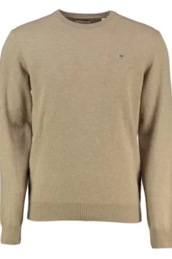 GANT Lambswool Rundhals Pullover beige Superfine Lambswool