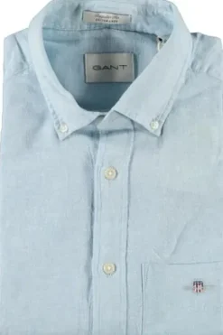 GANT REG Leinen Hemd fresh blue Regular Fit Langarm