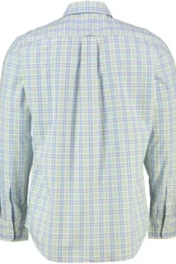 GANT REG Popeline Hemd lavender blue kariert Regular Fit Langarm