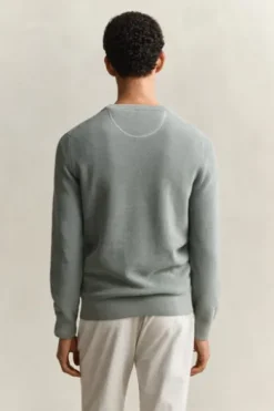 GANT Rundhals Pullover ceramic grey Regular Fit