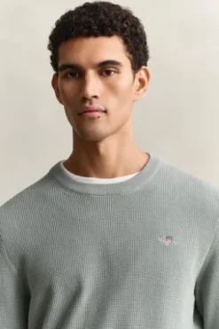 GANT Rundhals Pullover ceramic grey Regular Fit