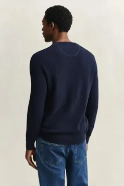 GANT Rundhals Pullover evening blue Regular Fit