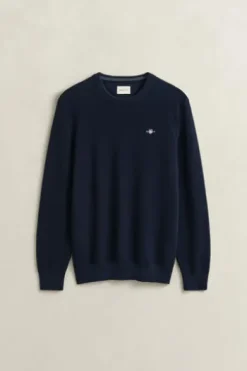GANT Rundhals Pullover evening blue Regular Fit