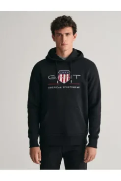 GANT Shield Hoodie schwarz