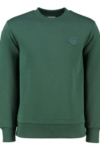 GANT Shield Rundhals Sweatshirt tartan green Regular Fit