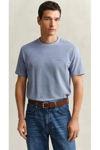 GANT Two-Toned Piquè T-Shirt vintage blue Regular Fit