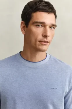 GANT Two-Toned Piquè T-Shirt vintage blue Regular Fit