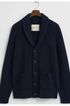 GANT Wollmix Strickjacke evening blue