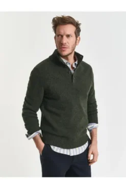 GANT Wollmix Troyer country green Regular Fit