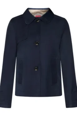 GIL BRET Jacke deep navy in Trench-Optik