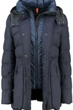 GIL BRET Steppjacke marine mit modischem Westeneinsatz