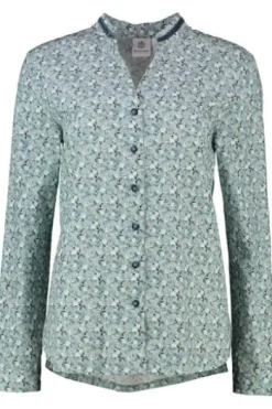 HAMMERSCHMID Bluse Gloria blau geblümt