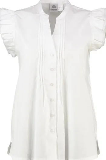 HAMMERSCHMID Bluse Stina weiß Kurzarm