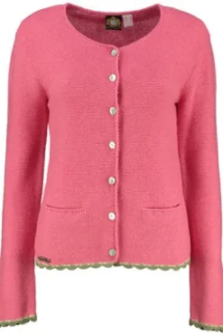 HAMMERSCHMID Strickjacke Bern koralle im Linksstrick