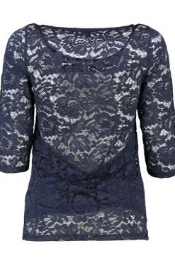 HANGOWEAR Spitzenshirt dunkelblau 3/4-Arm Fortuna