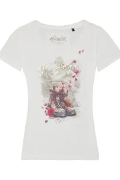 HANGOWEAR Trachten-Shirt offwhite Kurzarm Fayetta