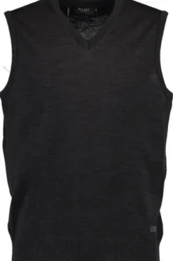 Herren-Pullunder MAERZ Pullunder anthrazit extra feine Merinowolle