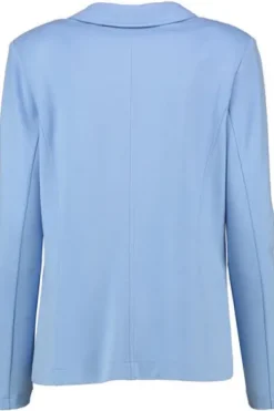 JUST WHITE Jersey-Blazer hellblau weiche Stretch-Qualität